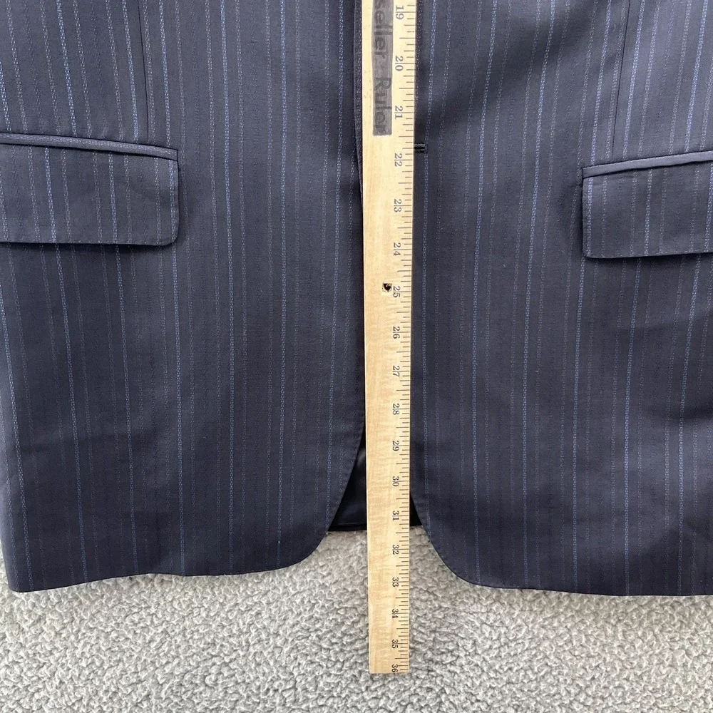 Versace Collection Blazer Mens 44R Blue Wool Pinstripe Italy Suit Coat‎ Jacket